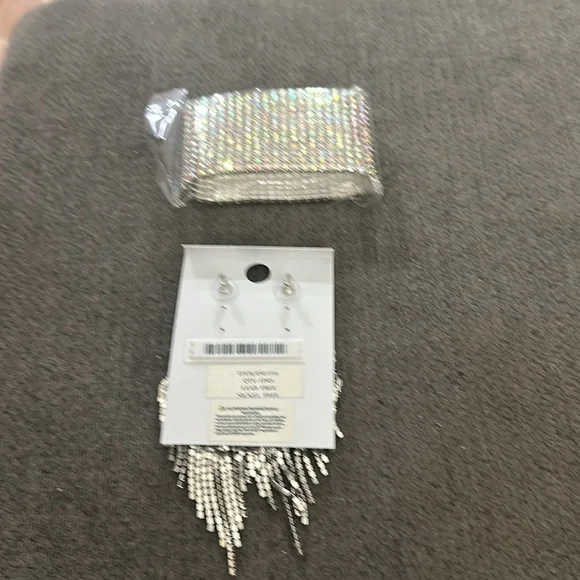 Iridescent Crystal Dangle Earrings with bracelet 
NWT - Picture 3 of 3